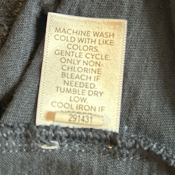 J. Jill Navy Blue Smocked Chest Button Down Tunic Top 3/4 Sleeves V-Neck Size 2X - Picture 7 of 10